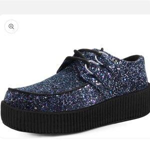 T.U.K BLACK JEWELS GLITTER VIVA MONDO CREEPERS US WMN 5 EU 36 NEW Dark Princess
